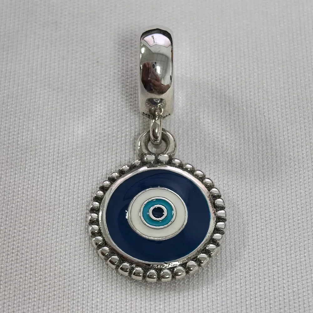 Pandora "Evil Eye" Exclusive Charm Pendant, S925 Silver Jewelry - Picture 1 of 4